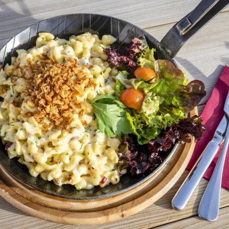 Käsespätzle in der Brösel Am, © im-web.de/ Tourist-Information Bayrischzell